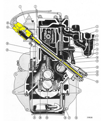Engine cutaway - distrubutor